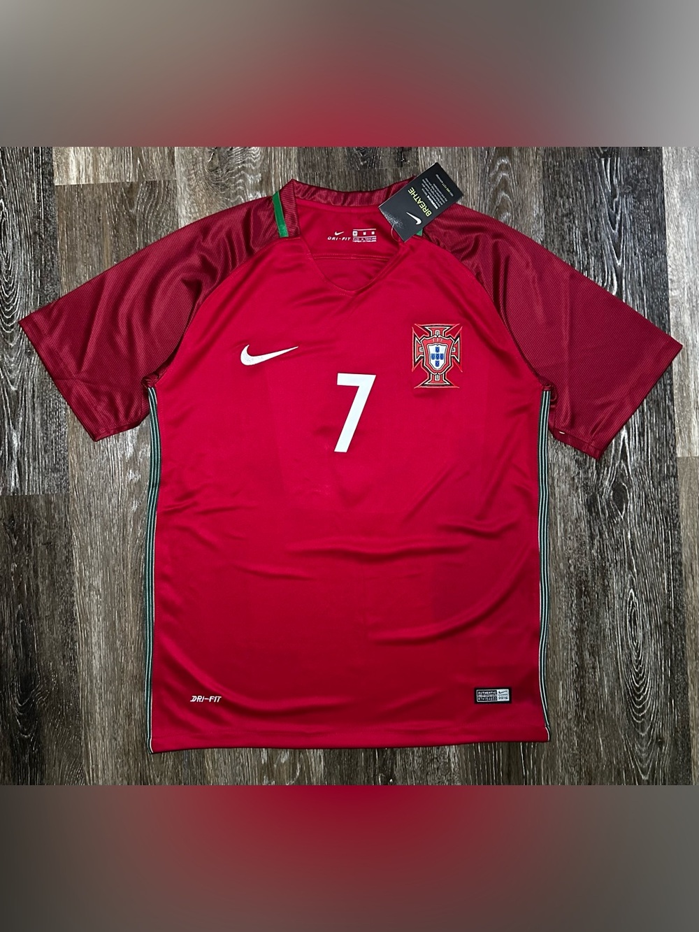 2016-2017 Ronaldo 7 Portugal home jersey